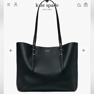 NWT Kate Spade Do It All Tote Large Black Leather Work Tote Office Bag Luxury